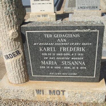 WILMOT Karel Frederik 1883-1951 &amp; Maria Susanna 1895-1974