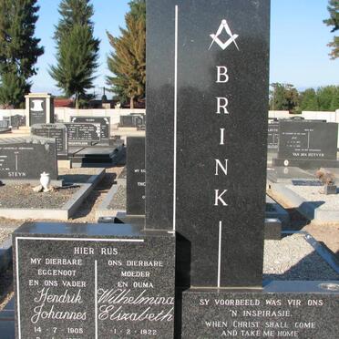 BRINK Hendrik Johannes 1905-1974 &amp; Wilhelmina Elizabeth 1922-2000