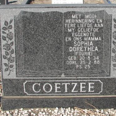 COETZEE Sophia Dorethea nee FOURIE 1934-1988