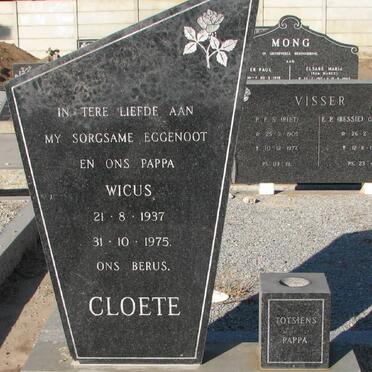 CLOETE Wicus 1937-1975