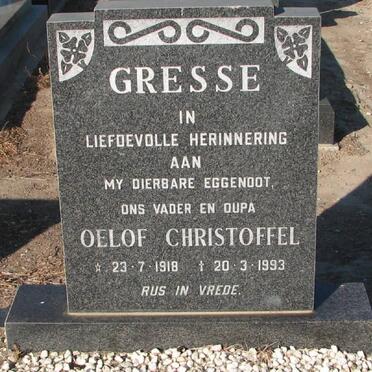 GRESSE Oelof Christoffel 1918-1993