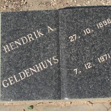 GELDENHUYS Hendrik A. 1898-1971