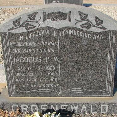 GROENEWALD Jacobus P.W. 1929-1982