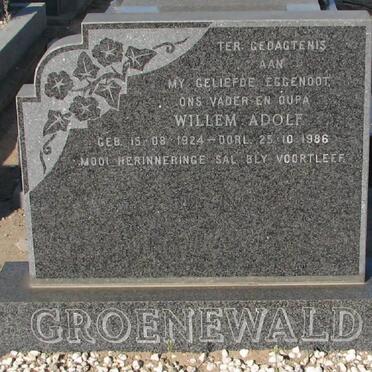 GROENEWALD Willem Adolph 1924-1986