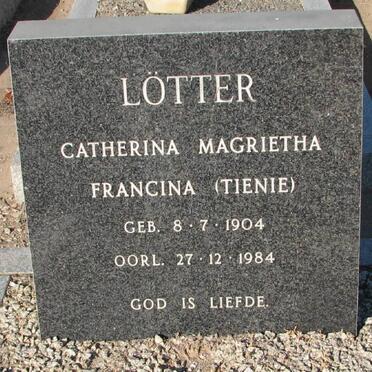 LOTTER Catherina Magrietha Francina 1904-1984