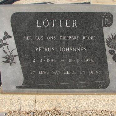LOTTER Petrus Johannes 1896-1976