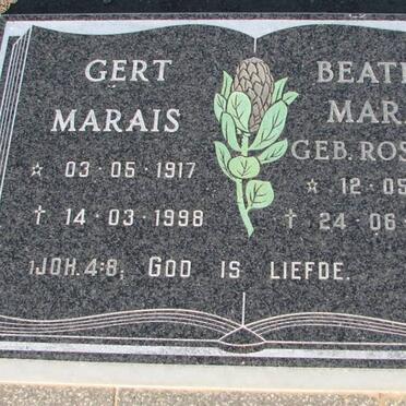 MARAIS Gert 1917-1998 &amp; Beatrix ROSSOUW 1918-2000
