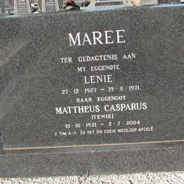 MAREE Mattheus Casparus 1921-2004 &amp; Lenie 1927-1971