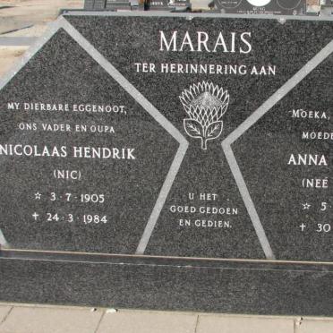 MARAIS Nicolaas Hendrik 1905-1984 &amp; Anna Sophia KRUGEL 1906-1988