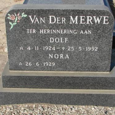 MERWE Dolf, van der 1924-1992 &amp; Nora 1929-