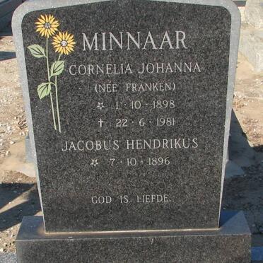 MINNAAR Jacobus Hendrikus 1896- &amp; Cornelia Johanna FRANKEN 1898-1981