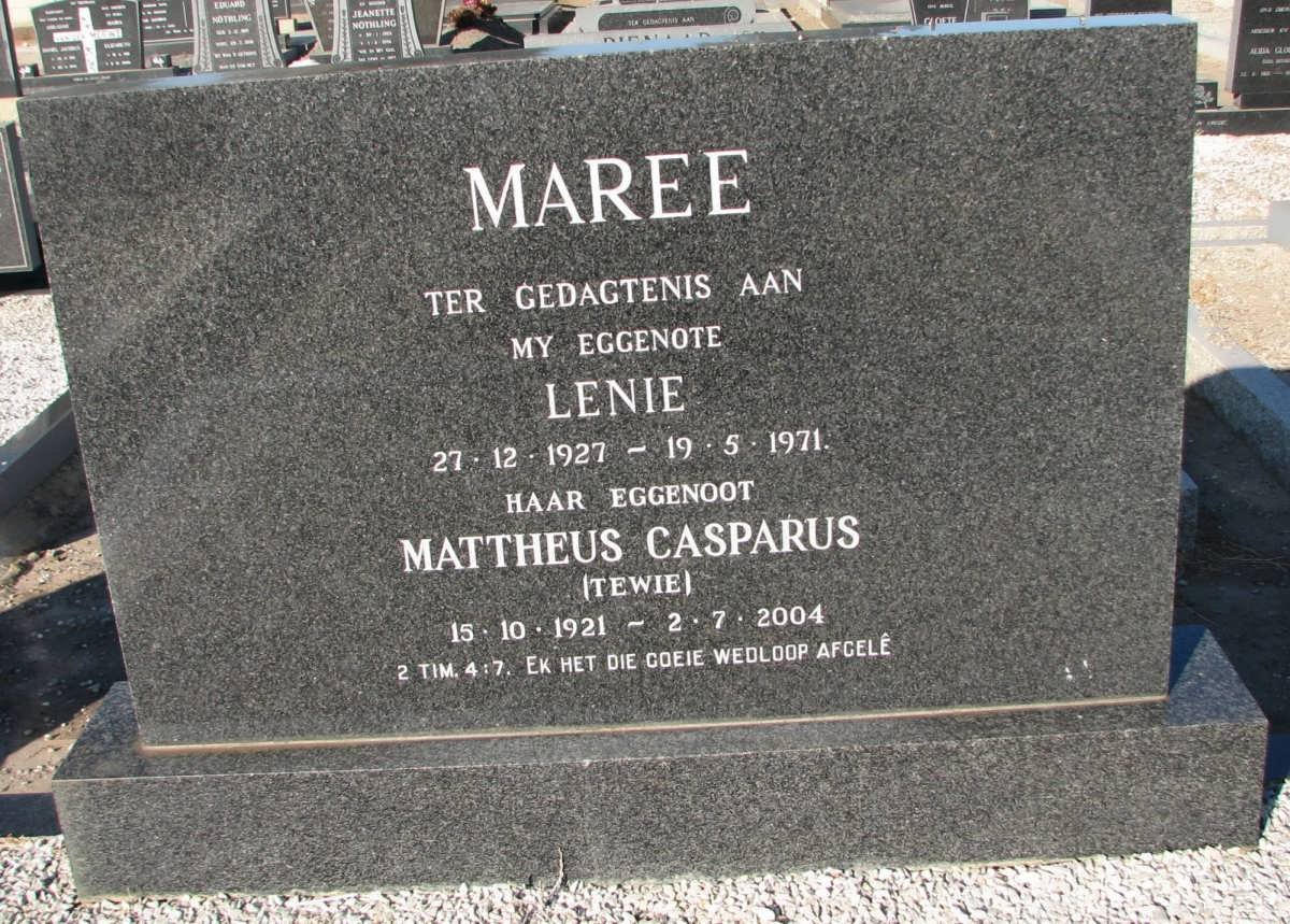 MAREE Mattheus Casparus 1921-2004 &amp; Lenie 1927-1971