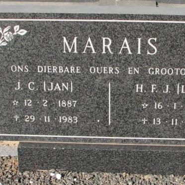 MARAIS J.C. 1887-1983 &amp; H.F.J. 1894-1982
