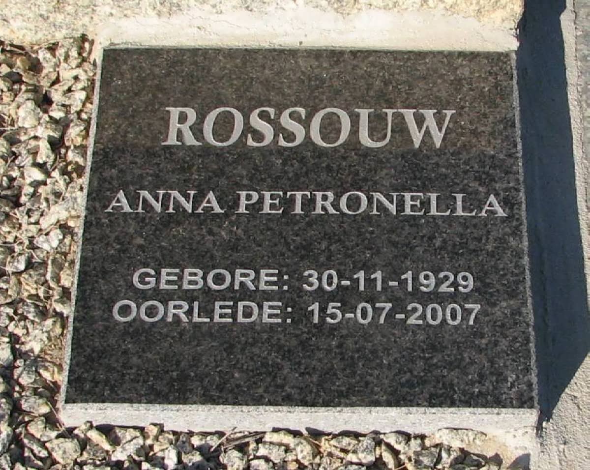 ROSSOUW Anna Petronella 1929-2007