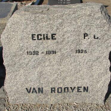 ROOYEN P.C., van 1925- &amp; Ecile 1932-1991