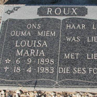 ROUX Louisa Maria 1898-1983