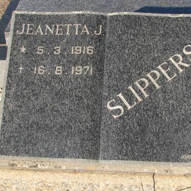 SLIPPERS Jeanetta J. 1916-1971