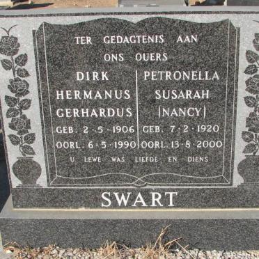 SWART Dirk Hermanus Gerhardus 1906-1990 &amp; Petronella Susarah 1920-2000