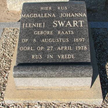 SWART Magdalena Johanna nee RAATS 1897-1978
