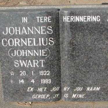 SWART Johannes Cornelius 1922-1989