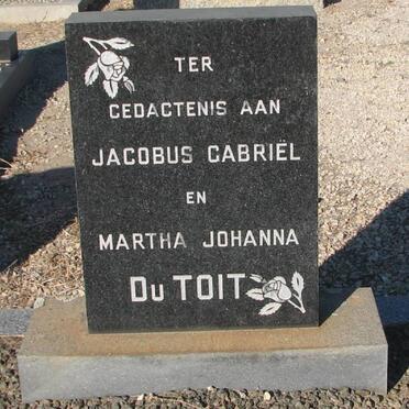 TOIT Jacobus Gabriel, du &amp; Martha Johanna