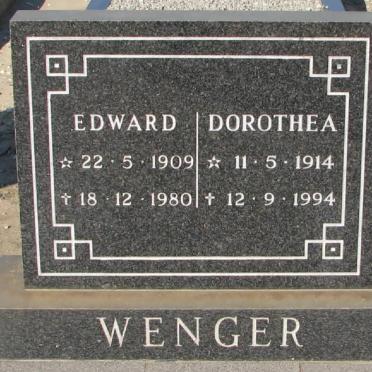 WENGER Edward 1909-1980 &amp; Dorothea 1914-1994