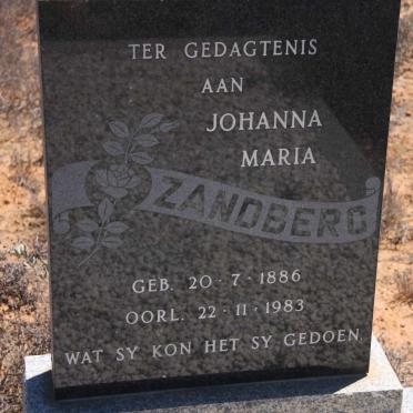 ZANDBERG Johanna Maria 1886-1983