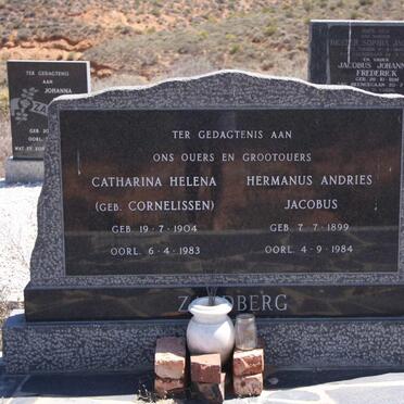 ZANDBERG Hermanus Andries Jacobus 1899-1984 &amp; Catharina Helena CORNELISSEN 1904-1983