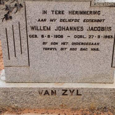 ZYL Willem Johannes Jacobus, van 1908-1963