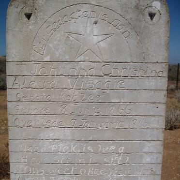 VISAGIE Johanna Christina Aletta nee KOTZEE 1866-1916