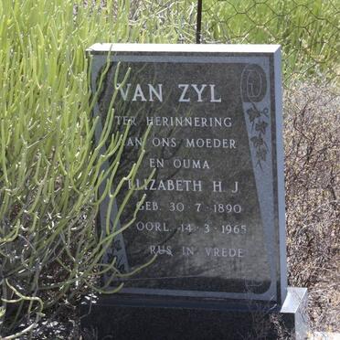 ZYL Elizabeth H.J., van 1890-1965