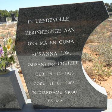 SCHALKWYK Theunis Gerhardus, van 1922-1986 &amp; Susanna J.W. COETZEE 1923-2008