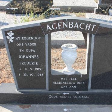 AGENBACHT Johannes Frederik 1915-1978