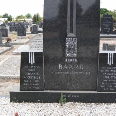 BAARD Johannes Augustinus 1901-1979 &amp; Sannetta Henriëtta KOTZÉ 1906-1976