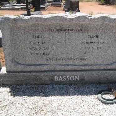 BASSON R.S.J. 1929-1995 &amp; Tienie VAN ZYL 1933-