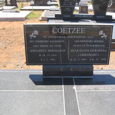 COETZEE Johannes Hermanus 1914-1998 &amp; Jacquelina Gideonina SWART 1919-2006