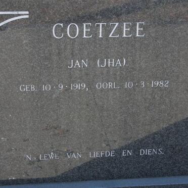 COETZEE J.H.A. 1919-1982