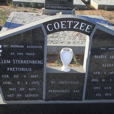 COETZEE Willem Sterrenberg Pretorius 1887-1975 &amp; Maria Jacoba Alida 1904-1984