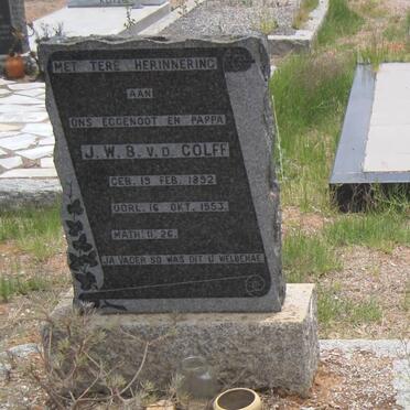 COLFF J.W.B., v.d. 1892-1953