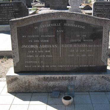 ENGELBRECHT Jacobus Adriaan 1891-1966 &amp; Judith Susanna  AURET 1895-1968