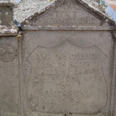 ERASMUS Jacobus 1911-1918