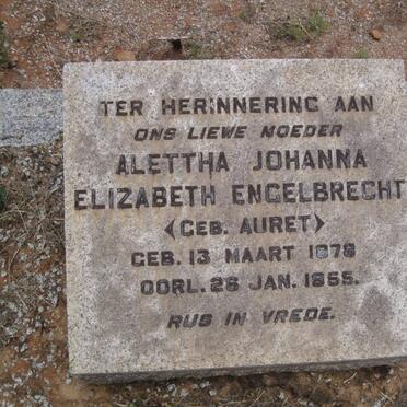 ENGELBRECHT Alettha Johanna Elizabeth nee AURET 1878-1955