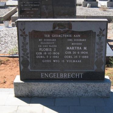 ENGELBRECHT Floris J. 1906-1982 &amp; Martha M. 1904-1989