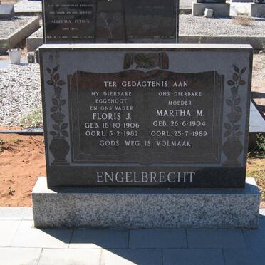 ENGELBRECHT Floris J. 1906-1982 &amp; Martha M. 1904-1989