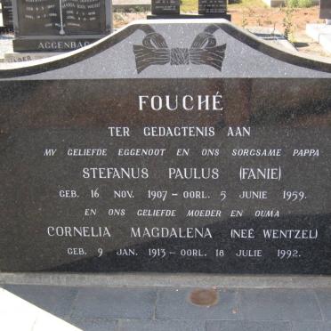FOUCHÉ Stefanus Paulus 1907-1959 &amp; Cornelia Magdalena WENTZEL 1913-1992