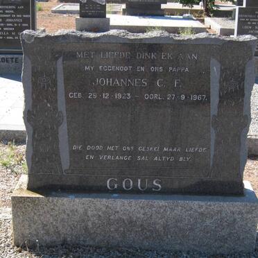 GOUS Johannes C.F. 1923-1967