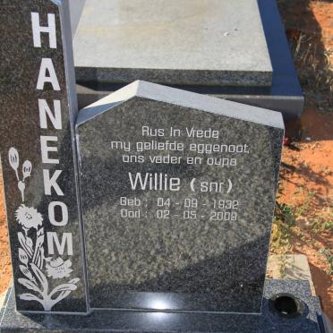 HANEKOM Willie 1932-2009