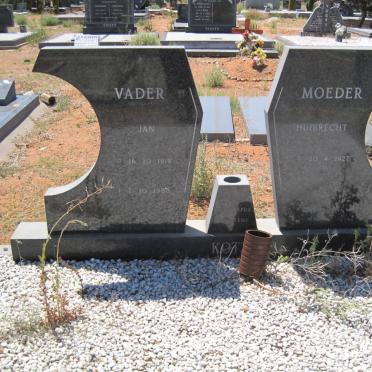 KOTZE Jan 1919-1988 &amp; Huibrecht 1927-