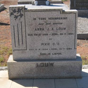 LOUW Anna J.E. 1892-1987 :: LOUW Pixie C.C. 1904-1989
