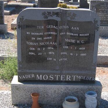 MOSTERT Tobias Nicolaas 1904-1972 &amp; Matie H.G. 1908-1990